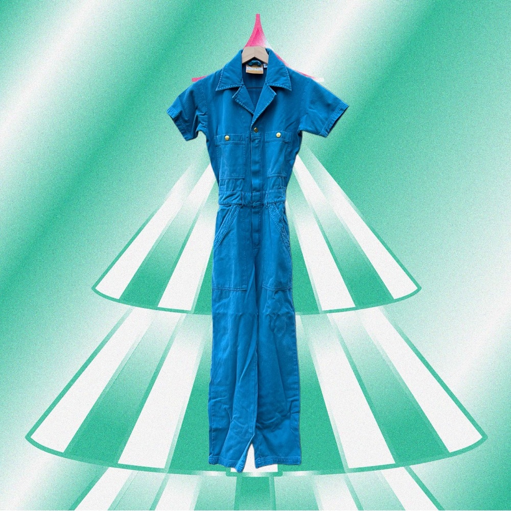 Big Bud Press Marine Blue Heritage Short Sleeve Jumpsuit Size XXS